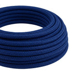 Round silk-effect fabric cable – Classic blue