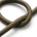 Round silk-effect fabric cable – Dark grey