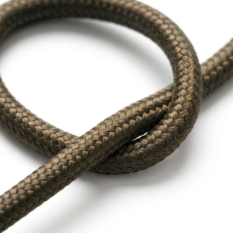 Round silk-effect fabric cable – Dark grey
