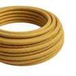 Round silk-effect fabric cable – Mustard yellow