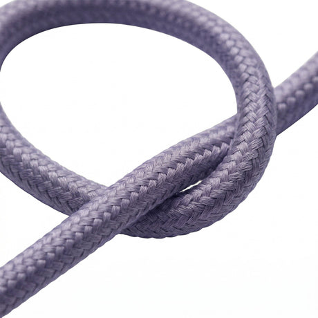 Round silk-effect fabric cable – Lavender