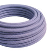 Round silk-effect fabric cable – Lavender