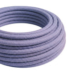 Round silk-effect fabric cable – Lavender