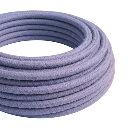 Round silk-effect fabric cable – Lavender