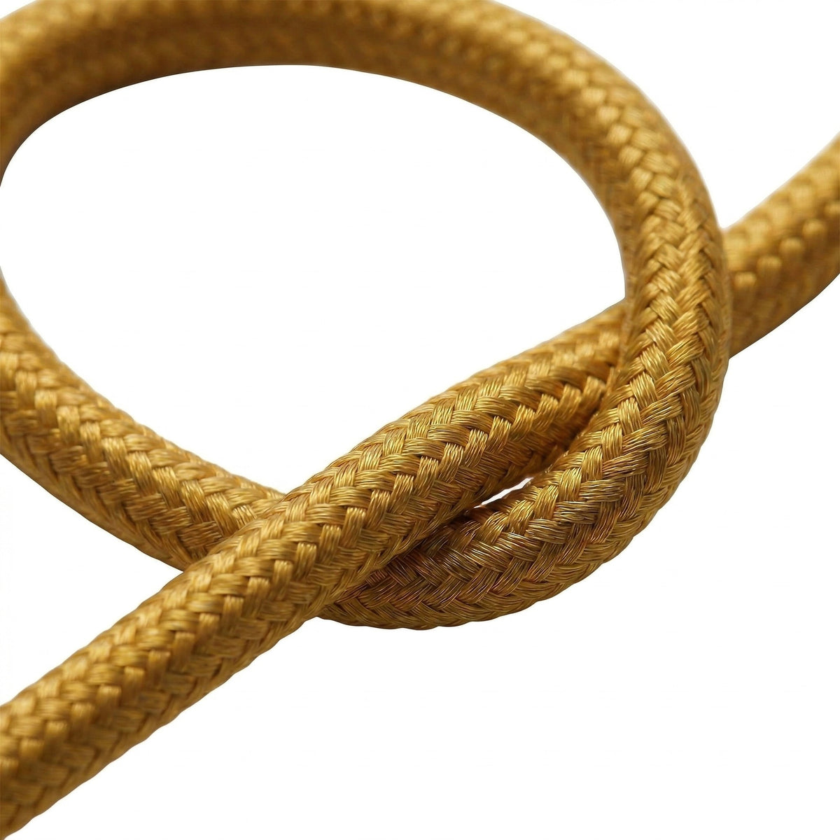 Round silk-effect fabric cable – Gold