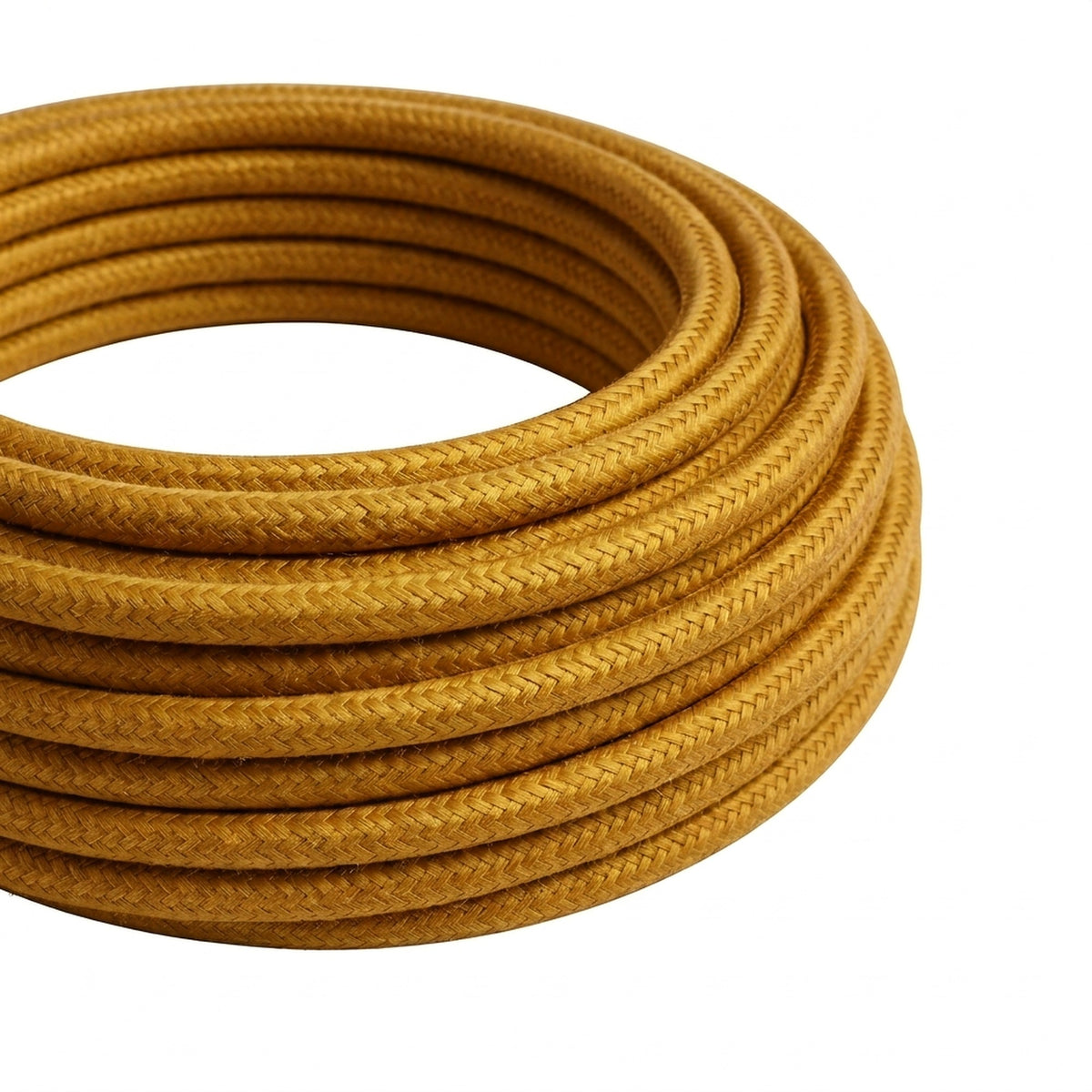 Round silk-effect fabric cable – Gold