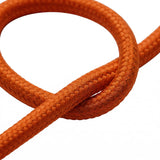 Round silk-effect fabric cable – Flame orange