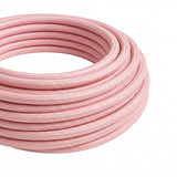 Round silk-effect fabric cable – Pale pink