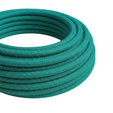 Round silk-effect fabric cable – Turquoise
