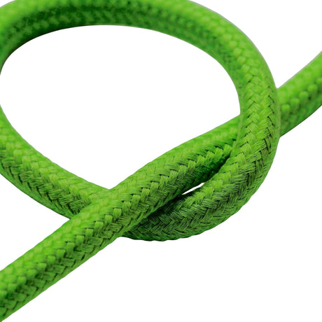 Round silk-effect fabric cable – Lime green