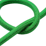 Round silk-effect fabric cable – Meadow green