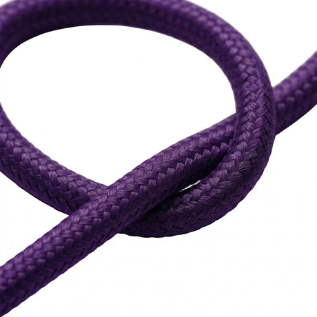 Round silk-effect fabric cable – Imperial purple