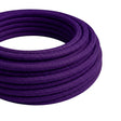 Round silk-effect fabric cable – Imperial purple