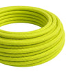 Round neon silk-effect fabric cable – Yellow
