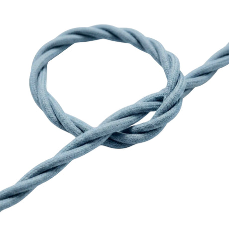 Twisted cotton fabric cable – Ocean blue