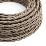 Twisted cotton fabric cable – Dove grey