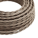 Twisted cotton fabric cable – Dove grey