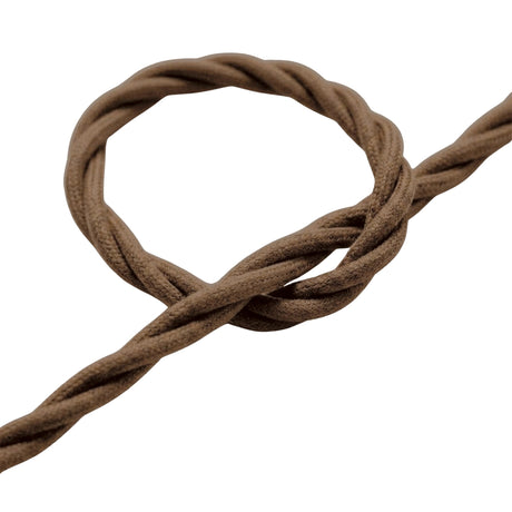 Twisted cotton fabric cable – Espresso brown