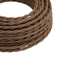 Twisted cotton fabric cable – Espresso brown