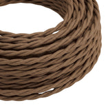 Twisted cotton fabric cable – Espresso brown
