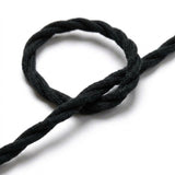 Twisted cotton fabric cable – Charcoal black