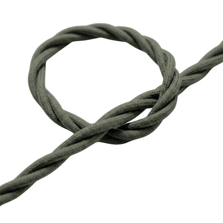 Twisted cotton fabric cable – Sage green