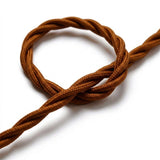 Twisted silk-effect fabric cable – Amber