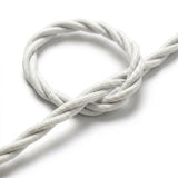 Twisted silk-effect fabric cable – Optical white