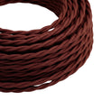Twisted silk-effect fabric cable – Burgundy