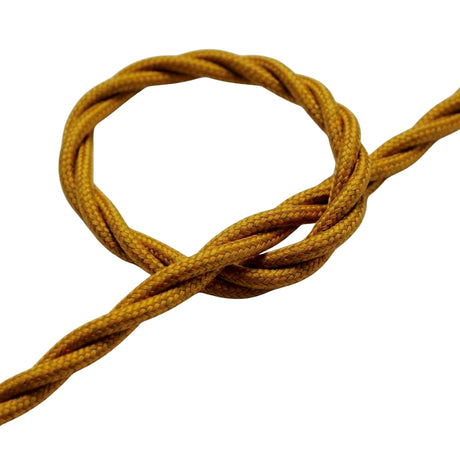 Twisted silk-effect fabric cable – Gold