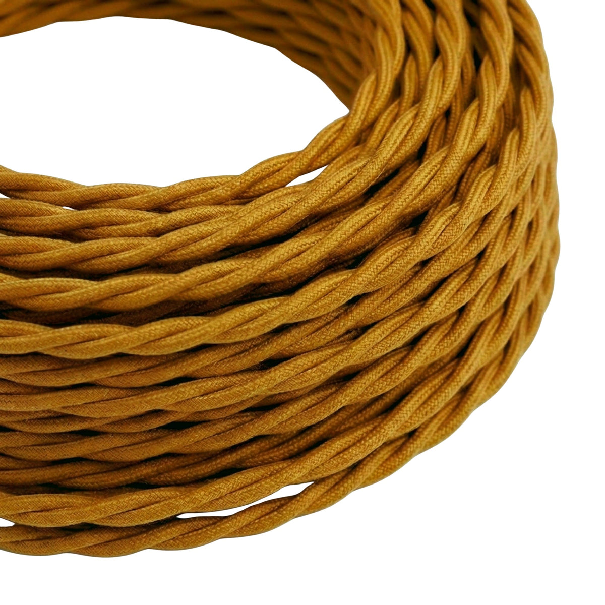Twisted silk-effect fabric cable – Gold