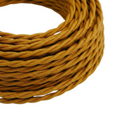 Twisted silk-effect fabric cable – Gold
