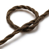 Twisted natural linen fabric cable – Brown