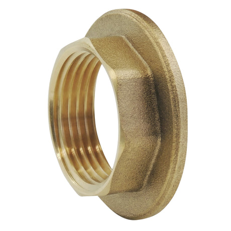 CW617N brass flange locknut BSP - 3/4 isometric view