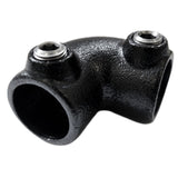 coude noir 90° à visser en fonte