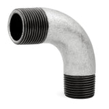 Galvanized cast iron curved plumbing elbow