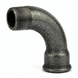 Coude grand rayon 90° M/F fonte noire - photo produit fond blanc 4