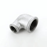 Reducing 90° elbow F/F in galvanised cast iron - product photo on white background 14