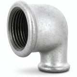 Reducing 90° elbow F/F in galvanised cast iron - product photo on white background 21