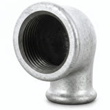 Reducing 90° elbow F/F in galvanised cast iron - product photo on white background 22