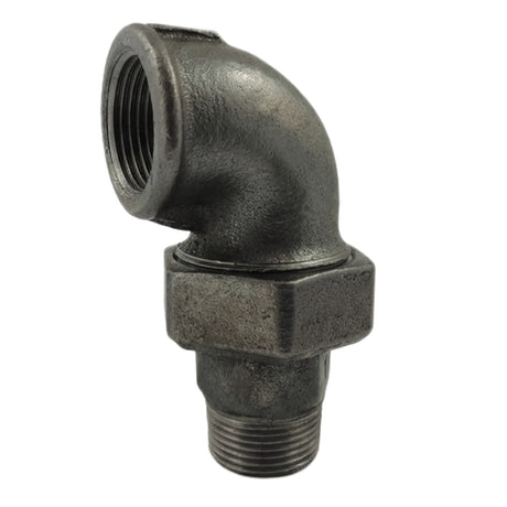 raccord de plomberie en fonte noire coude union