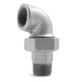 Male-female union elbow galvanized cast iron plumbing