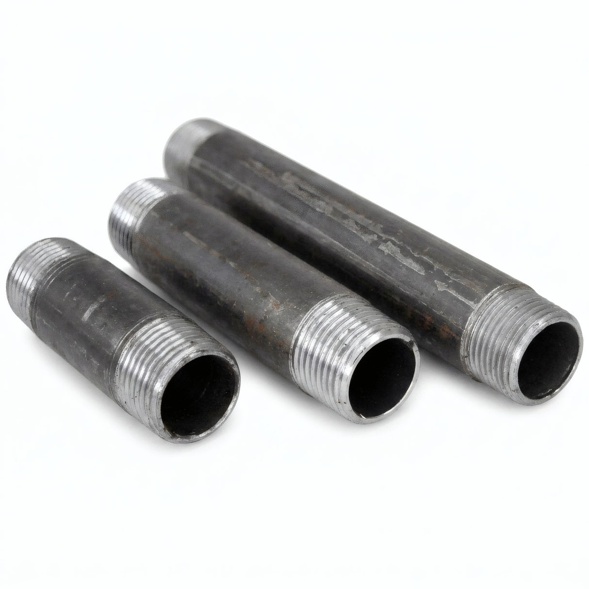 Destockage - Tube 1/2'' - Choix 2 - 15x21mm acier noir - fileté - photo produit fond blanc 4