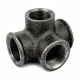 Distributeur T / Té - 4 voies - fonte noire - photo produit fond blanc 5
