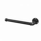 Illustration of the assembled black kitchen roll holder without a roll on a white background — 2