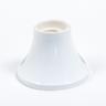 Straight thermoplastic E27 socket for wall or ceiling — white — view 1