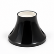 Straight thermoplastic E27 socket for wall or ceiling — black — view 1
