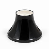 Straight thermoplastic E27 socket for wall or ceiling — black — view 1