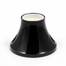 Straight thermoplastic E27 socket for wall or ceiling — black — view 1