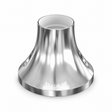 Metallic-finish E27 socket for wall or ceiling — chrome finish — view 1